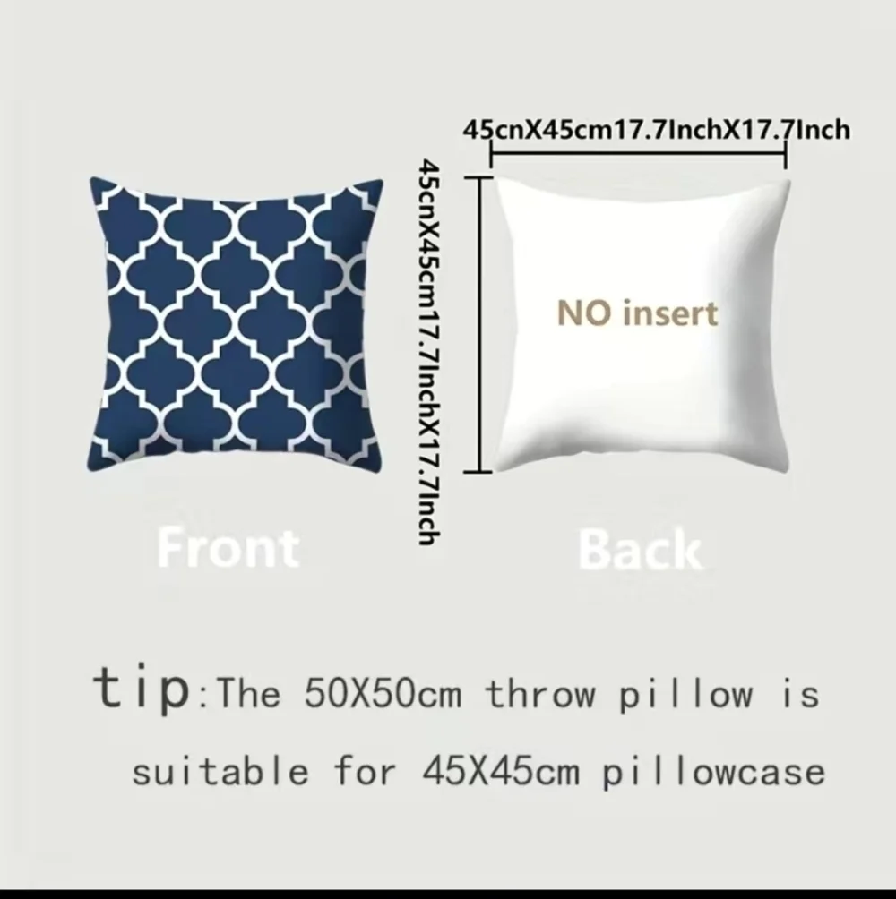 New blue home decor accent pillow case